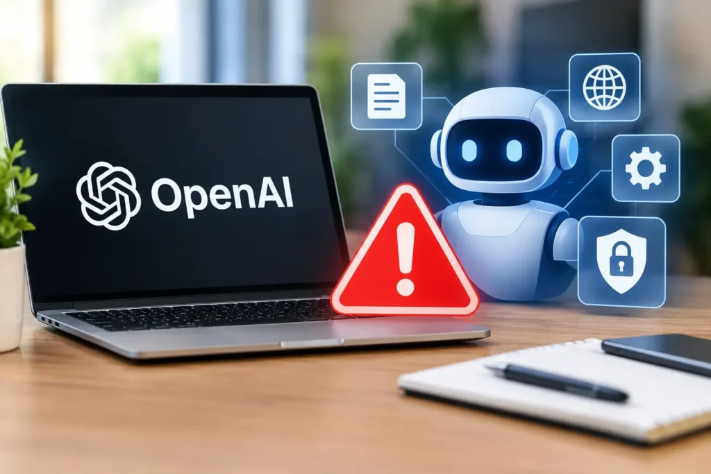 OpenAI Robot with Security Warning