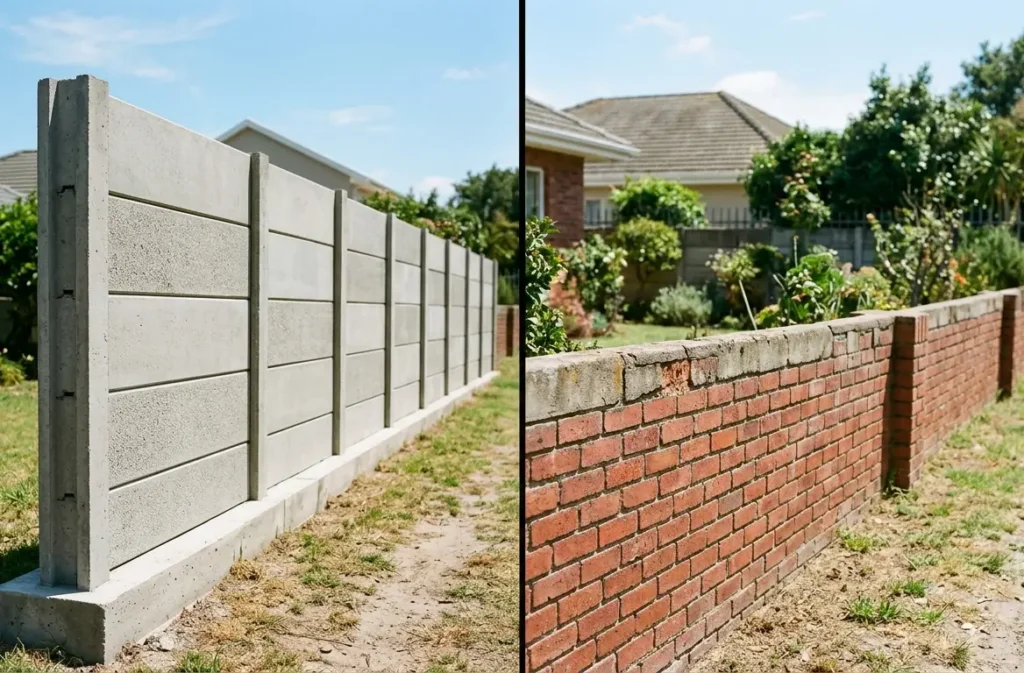Precast Concrete vs. Brick Compound Wall